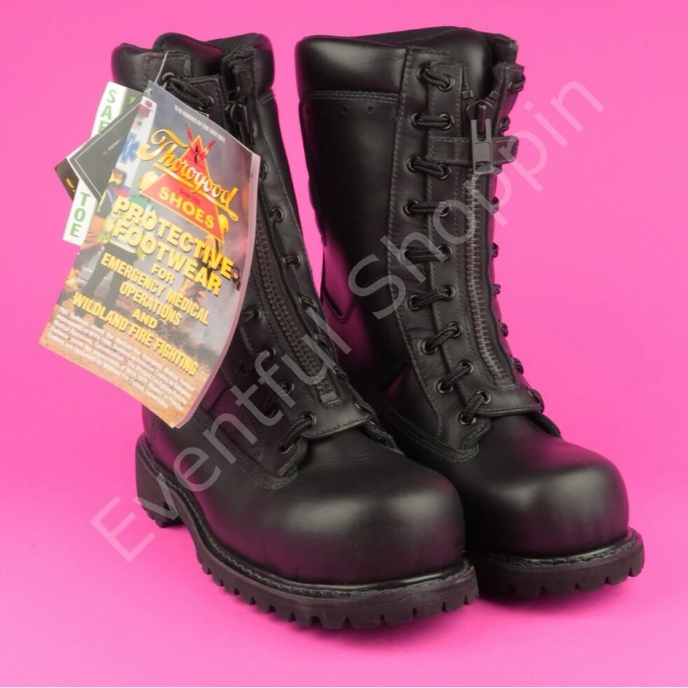 Thorogood 9" Power EMS Wildland Safety Composite Toe Boots in Black Size…